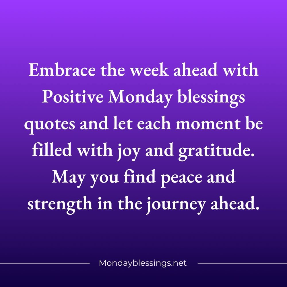 Positive Monday Blessings