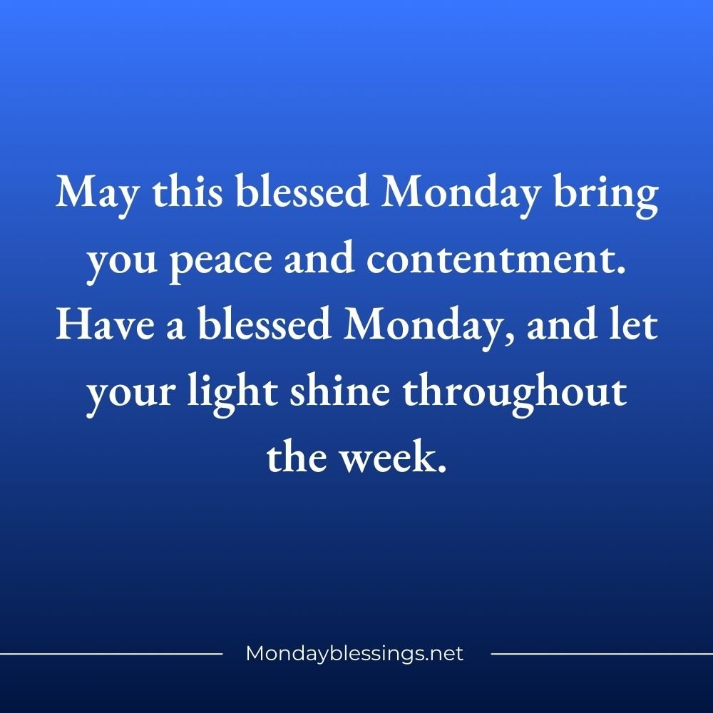 Monday Blessings