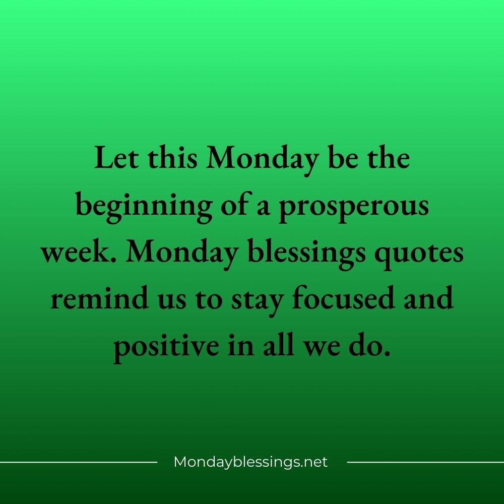 Monday Blessings