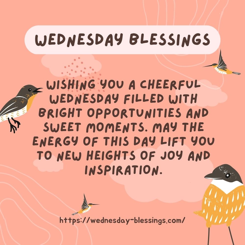 Cute Happy Wednesday blessings with inspiration wish