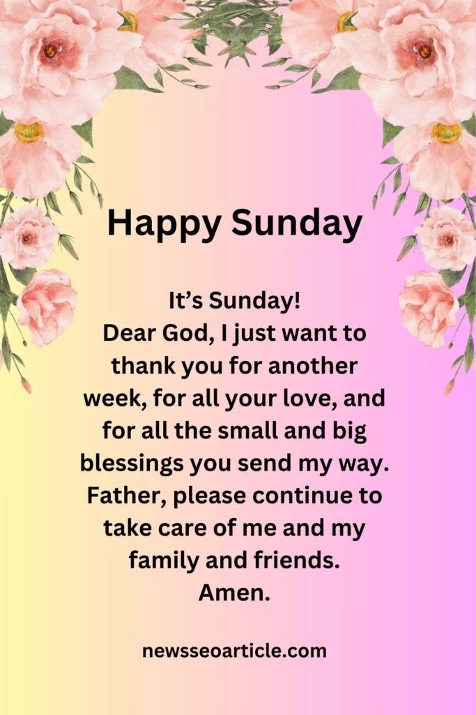 Sunday Morning Prayers