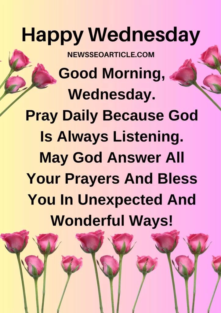 Wednesday Morning Blessings and Prayers