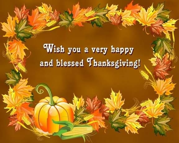 Thanksgiving Blessings to Friends