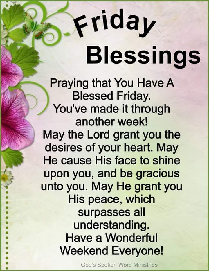 Friday Morning Blessings And Prayers