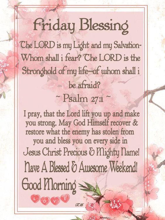 Friday Morning Blessings And Prayers