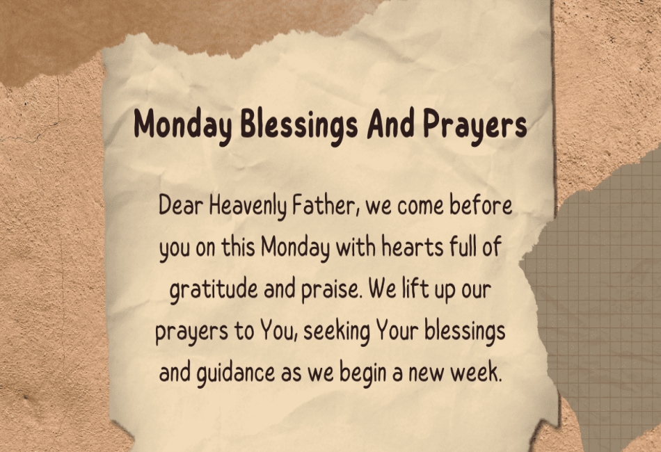 Monday Prayers and Blessings